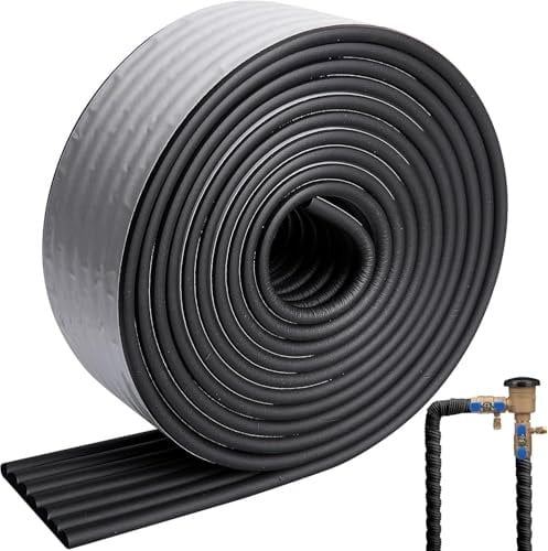 Cinta aislante de tuberías de 5 x 8 cm, cinta aislante adhesiva para tuberías de agua fría y caliente, protección contra congelación de invierno, reduce la pérdida de calor