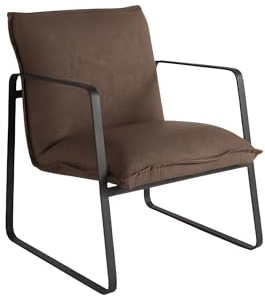 Mondo Viro Sessel aus Kunstleder Ego mit Gestell aus lackiertem Metall 68 x 65 cm 78 h (braun)