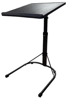 FAHD TRADERS Folding Laptop Table | Adjustable Height & Tilt | Portable Desk for Bed, Sofa, Couch | Multi-Functional Laptop Stand | Ergonomic TV Tray, Standing Desk, Work from Home Table(Black)