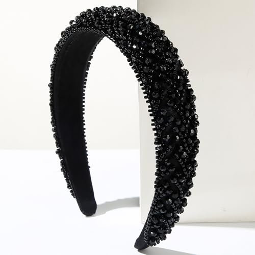 Strass Stirnband Damen Mädchen Mode Handgefertigt Kristall Diamant Bling Stirnbänder Haarreifen Funkeln Glitzer Perlen Schmuck Haarband Haarschmuck