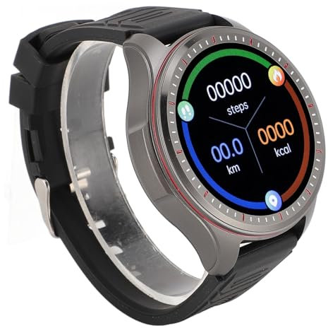 Annadue 1.53 Inch HD Screen Fitness Tracker Music Player Watch Smartwatch, Earbuds with BT Call for Outdoor Activities (Black)