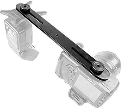 Doppelstativhalterung für Zwei Kameraleuchten, Aluminiumlegierung, Schwarz | T‑form mit 1/4 -schraubgewinde, Fest Fixiert und Rutschfest, für Hochzeits und Geburtstagsaufnahmen