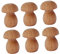 IWOWHERO 6St Süße kleine Pilze Kanister bescherung weihnachten weichnachtsgeschke spielsachen pädagogisches Desktop bonsai decor toy Simulationspilz Mini-Pilz aus Holz Brown