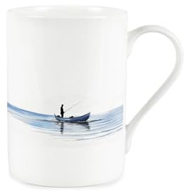 Purely Home Fishing Mug - Lakeside Angling Fisherman Gift/Present - Bone China Tea/Coffee Cup