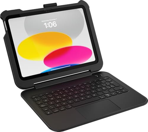Otterbox Achiever Series Keyboard 360 para iPad 10.ª Gen 2022, 11.ª Gen 2025 (A16), Funda Protectora con Español QWERTY Teclado, Probada según Normas Militares, Negro, Sin Caja Retail