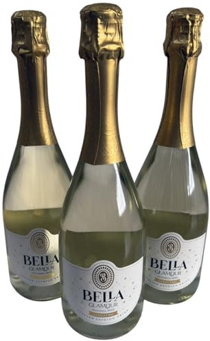 Bella Glamour Zero Zero, Iris Vigneti 1968, Alkoholfreier Sekt, Schaumwein aus Italien, 750ml, 3er-Set
