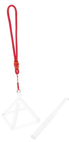 SAFIGLE Quarz Klangpyramide mit Schlägel Musiktherapie Ornament für Meditation Yoga Zubehör Vielseitige Klangschalen dekoration für Zuhause und Entspannung