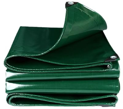 Tarpaulin Étanche 430 x 450 cm avec Œillets Bâche Imperméable Anti-UV Revêtue des Deux Côtés pour Remorque, Camionnette, Bateau, Jardin, Bois, Foin, Vert