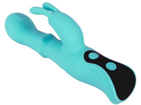 Beau Coeur ORIVEN Slide Ring Rabbit Vibrator mit Nodding-Kopf & gleitendem Kugelring, 3 leise Motoren, 9 Modi je Funktion, G-Punkt & Klitoris Dual-Stimulation, USB, Silikon