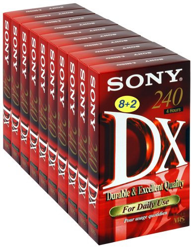 Sony 8XE240DX VHS-Kassette (240min) 8 + 2er Pack
