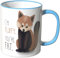 WANDKINGS® Tasse, Schriftzug „Im Fluffy, You´re Fat.“ - BLAU