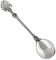 FashionJunkie4Life PR385 - Cuchara de sal o mostaza con mango de concha de plata de ley