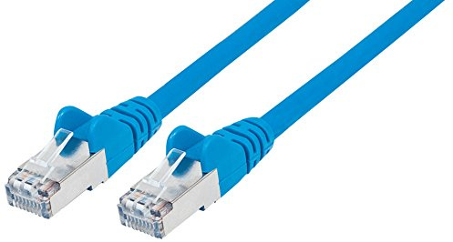 intellinet 740609 Netzwerkkabel Cat7-Rohkabel mit Cat6a-Stecker 100% Kupfer LS0H 0,25m blau