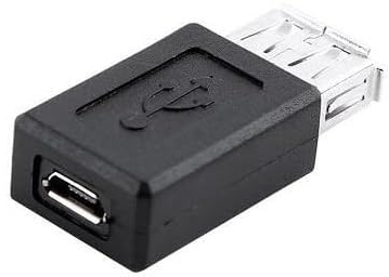 CABLEPELADO Adaptador Micro USB Tipo B Hembra a USB Tipo A Hembra, Adaptador Micro USB a USB A, Convertidor Micro USB a USB A, Conector Micro USB a USB A, USB 2.0 (480 Mbps), Plástico, Negro