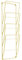 pt, CR120GD Porte-revues mural 4 compartiments Métal Or doré H60 x 8 x 19 cm