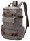 Canvas Backpack, Casual Backpack Unisex Vintage Canvas Rucksack Hiking Backpack Travel Bag Laptop Backpack School Bag Student Bag Satchel Trekking Backpack Camping Bag Grey