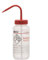 Eisco Labs Waschflasche für Aceton, 500 ml, beschriftet mit farbkodierten Chemikalien- und Sicherheitsinformationen (2 Farben) – breite Öffnung, selbstentlüftend, Polyethylen mit niedriger Dichte