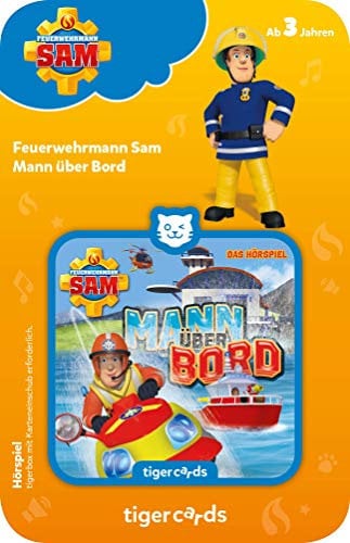 tigermedia tigercard Fireman Sam Mann Overboard Audio Play Adventure Boys Tiger Box Audio Player Audio Book Children's Music Gift Idea Son