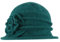 StarTreene 1920s Retro Hut Damen Winterhut Vintage Wollhut Blume Form Filzhut Fedorahüte Glockenhut Bowler Hut Melone Hut 58cm Dunkelgrün