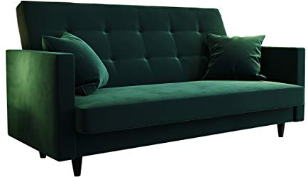 lukmebel Sofa Grande PIK Sofasitz in Einzelversion Flaschengrün mit Bettkasten Couch Schlaffunktion Schlafsofa Polstersofa Couchgarnitur (Flaschengrün- Einzelversion), Kronos 19