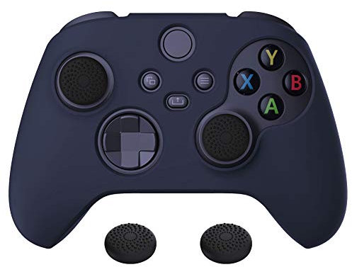 PlayVital Cover Silicone per Xbox Series X S Controller,Custodia Joystick Skin Protettiva Antiscivolo con Copri Levette Analogiche-Blu Notte