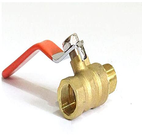 JUN-STORE Kugelhahn 3/ 8inch Weibliche bis 3/8 Zoll Außengewinde Messingkugelhahn mit Hebelgriff Wassergasöl Senmiao-Th.