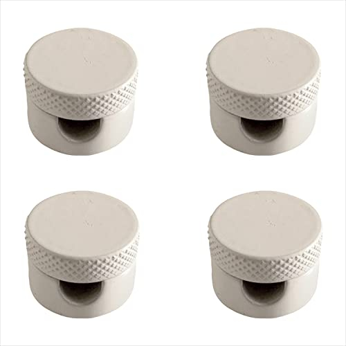 AMARCORDS - 4 Aluminium Deckenpins mit sichtbarer Kabelanpassung. Deckenbefestigung für Lampen und Aufhängungen. Farbe WEISS