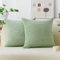 Home Brilliant Cushion Covers 45 x 45 Striped Velvet Cushion Cover Set of 2 Sofa Couch Cushions Pillow Cases Decorations, 45 x 45cm, 18x18 inch, Sage Green