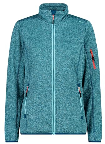 CMP Damen Giacca Knit Donna Strick-Tech-Jacke, Acqua-Darker, D36