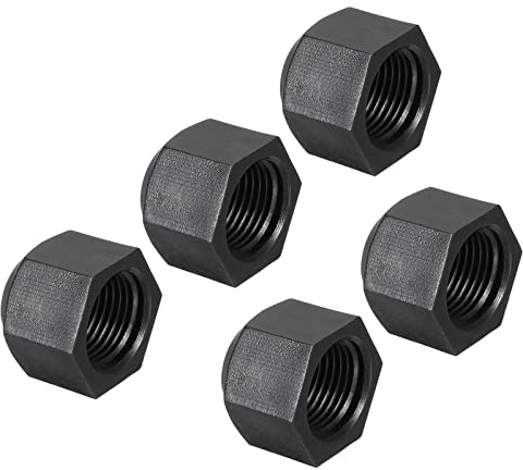PATIKIL 5 Stück 5/8-18UNF Zoll Kompression Kappe Kunststoff Zündkerzenstopp Ventilkappe für Klimaanlage Rohrverbinder Schwarz