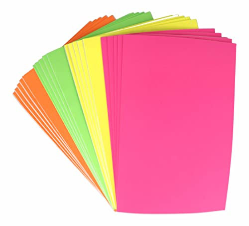 INNSPIRO Set 20 láminas Goma EVA Neon Adhesivo 4 20x30cm.x2mm, Surtido Colores, 20x30 cm