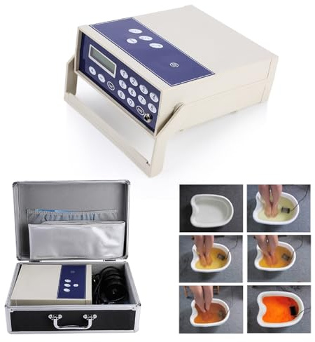 Ion Detox Foot Spa Machine de Détoxication Ionique Portable Confortable Machine à Double Détoxification pour Bains de Pieds Pour améliorer la circulation sanguine(110V-220V Norme européenne)