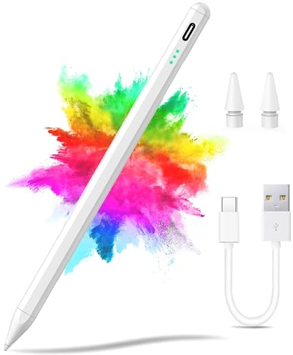 Stylus Stift für Apple iPad Pro/Air (2018-2022)-Hochpräzise, Handflächenerkennung, 4 LED-Anzeige, Neigungsempfindlich, Magnetisches Pen Kompatibel mit iPad/iPad Pro/iPad Mini/iPad Air