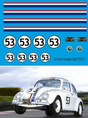 Generisch 1/24 Herbie Decals für Volkswagen Beetle TB Decal TBD478