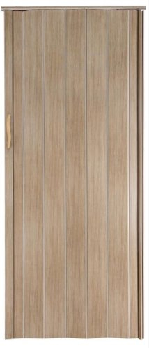 Falttür Höhe 202 cm Einbaubreite bis 96 cm Schiebetür Tür Eiche hell farben mit Riegel/Verriegelung Doppelwandprofil Neu