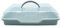 VIRSUS Porta Torte RETTANGOLARE in plastica, misura 43x30x10 cm, Contenitore con coperchio trasparente, portatorte 4 chiusure di sicurezza, per la conservazione di dolci e torte -6778F (Verde Acqua)