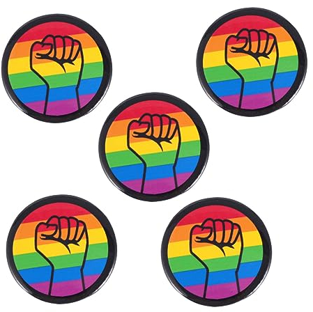 HOMSFOU 5st Gay Pride Sticker Anstecker Schwule Broschen Pride Armband Peace Was Never An Option Lgbtq Sticker Fck Party Plug Pin Regenbogenfahne Lesbian Merch Brü Schal Abzeichen T29