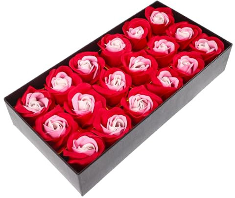 SEWOART 1 Box Rose Soap Flower Petals for Wedding Artificial Rose Body Soap Rose Body Flower Rose Petals Floral Soap Flower Floral Scented Bath Soap Shower Flower Red Mother Christmas