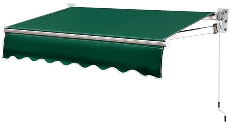 Einziehbare Manuelle Markise für die Terrasse, Sonnenschutzüberdachung für den Garten im Freien, Sonnenschutz mit Kurbelgriff, für Innenhof, Balkon, Restaurant (Size : 3x2m)