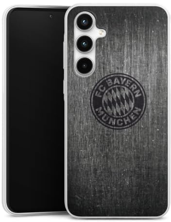 DeinDesign Slim Case kompatibel mit Samsung Galaxy A35 5G Silikon Handyhülle transparent Hülle extra dünn Metallic Look FCB FC Bayern München
