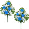 Oairse 2er-Set Künstliche Grabblume Grabschmuck mit künstlichen Chrysantheme und Lilien Aufleger Kunstblume Grabdekoration für Grabdekoration Friedhofsgesteck Friedhofsdeko Trauerdeko Blüten