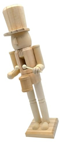 DECHOUS Nussknacker Statue Unbemalt DIY Nussknacker Rohling Handwerk Nussknackerfigur Weihnachtsdeko Basteln Ornament Geschenkidee