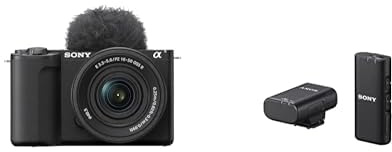 Sony ZV-E10 II | Appareil Hybride à objectifs interchangeables APS-C avec 16-50 mm f/3.5-5.6 (Vidéo 4K60p 4:2:2 10 Bits, 26 MP, Stab. Digitale, Eye AF en Temps réel) + ECMW2BT