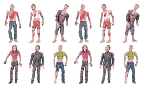 BESTonZON 12 Pcs Walking Dead Dolls Zombie Dolls Toy Boy Doll Small Zombie Toys Zombie Toy Zombies Toys for Boys Zombie Figures Playset Zombie Figurines Mini Zombie Action Figures
