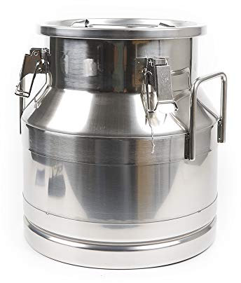 Milchkanne Transportkanne 12-60L Edelstahl Milch Kann Wein Pail Eimer Öl Milch Tote Krug mit Dichtungsdeckel für die Lagerung verschiedener flüssiger/fester Gegenstände (20L)