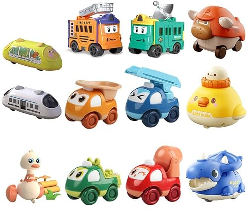 HYMBCFW Spielzeugauto Set, 7 Stück Auto Racer Transporter Mccqueen Mini Modellautos Autos Spielzeug Mini Die Cast Spielzeugautos Pull Back Autos Kleine Fahrzeuge Auto Spielzeug Geschenk für Kinder