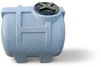 Varile Serbatoio per acqua potabile in granito da 150 l, senza BPA, filettatura in ottone integrata da 3/4, Made in EU, adatto per alimenti, orizzontale