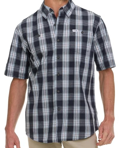 Wrangler Hemd mit Knopfleiste für Herren, groß und groß, kariert, kurzärmelig, Freizeithemd
