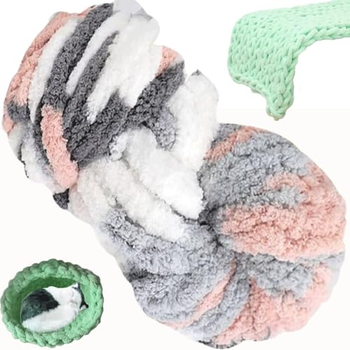 uyeoco Dicke Wolle Garn 250g Sperrige Armstricken oft Arm Knitting XXL Grobstrick Weiches Wollgarn zum Häkeln für Decke Perfekt zum Weben von Haustier Nest Decken(29#,2 roll(500g))
