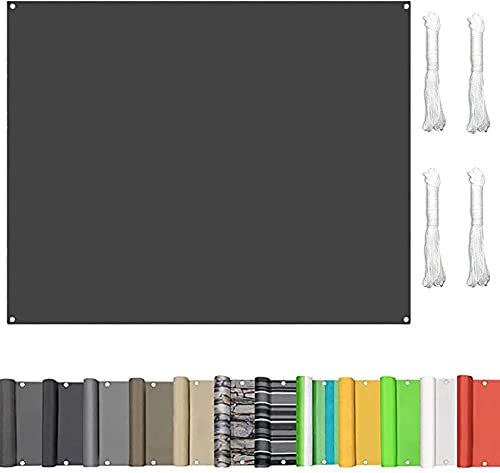 Baldacchino per patio esterno, 3 x 8 m, leggero, antivento, robusto, schermo privacy per cortile, prato, piscina, cortile, nero